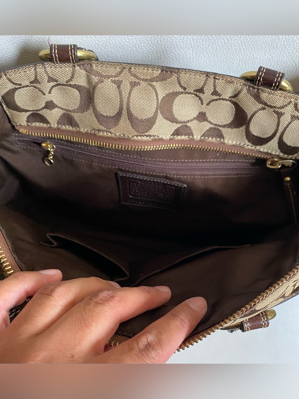 Coach Signature Patchwork Limited Edition Purse Bag F0873-F12843 Leopard VTG Y2K - Picture 7 of 12